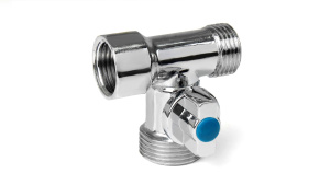Кран шаровой 1/2'х3/4'х1/2' для подключения санитарных приборов VALTEC