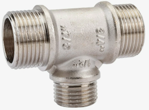 Тройник ННН 3/4'х1/2'х3/4' переходной, никелированный VALTEC