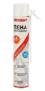 Пена монтажная всесезонная с трубочкой 65 л REXANT