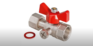 Кран шаровой для подключения манометра 1/2'х1/4' ВВ VALTEC