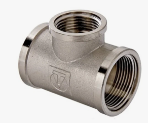 Тройник ВВВ 1'х3/4'х1' переходной, никелированный VALTEC