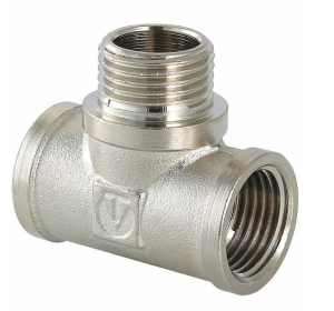 Тройник ВНВ 3/4'х3/4'х3/4' переходной, никелированный VALTEC