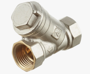 Фильтр ВВ 1/2' сетчатый, косой, никелированный VALTEC