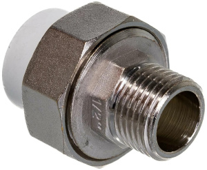 Муфта разъемная 25х3/4' НР полипропиленовая PPR американка, белая VALTEC