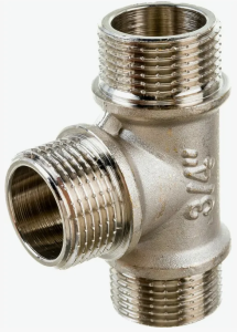 Тройник ННН 3/4'х3/4'х3/4' никелированный VALTEC
