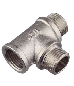 Тройник ВНН 1/2'х1/2'х1/2' переходной, никелированный VALTEC