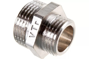 Ниппель НН 1/2'х1/4' переходной, никелированный VALTEC