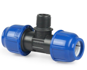 Тройник компрессионный 32x3/4" НР PN 16