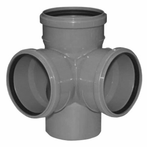 Крестовина двухплоскостная (угловая) ПП 110х110х110/87° серая Ostendorf